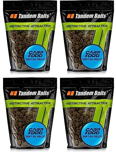 Tandem Baits Carp Food Soft Oil Pellet Vanille & Sahne | Karpfen-Pellets | Karpfen Angeln ohne Mühe | Köder zum Große-Fische-Angeln | Karpfenzubehör für Profis & Hobby-Angler 16 mm 1 kg