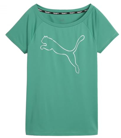 PUMA Damen Trikot-Katzen-t-Shirt T-Shirt, Glänzendes Grün, L EU