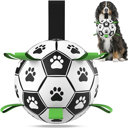 HETOO Dog Balls Dog Football Toys Dog Toy Ball (9 Inch Extra Large) | Durable high bounce floating dog balls, dog water toys, interactive dog ball indoor outdoor play, ideal dog birthday gifts