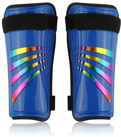 Football Shin Pads | Impact Protection Kids Shin Pads | Non Slip Double Adjustable Straps Soccer Shin Guards Boys Girls Kids 5-12 years (Blue)