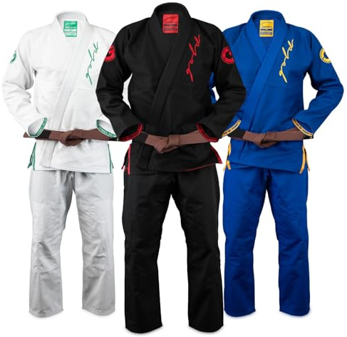 Gold BJJ Comp380 Gi - Lightweight IBJJF Legal Jiu Jitsu Gi for Men and Women (Black, A3)