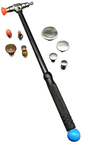 Bydezcon Outils pour le débosselage sans peinture de carrosserie - Marteau à débosseler antidérapant avec pointes Tap Down - Kit de réparation