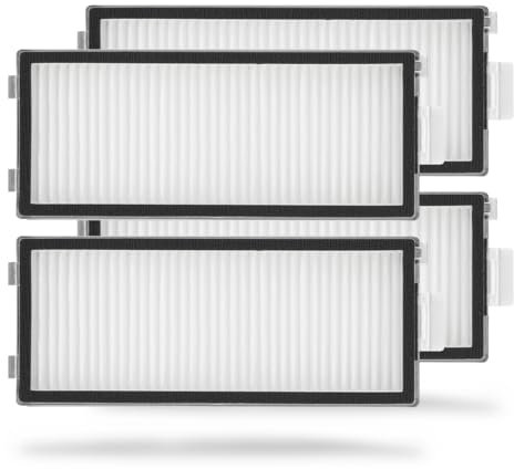 Rrochio 4 Filter für roborock Qrevo Master, Zubehör für Saugroboter roborock Qrevo Slim Ersatzfilter Staubsaugerfilter Ersatzteile