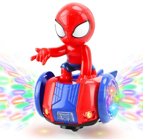 YOTOY Tanzender Roboter Spinne Spielzeug für Kinder, Lichter & Musik, automatische Lenkung, 360 Grad flexible Drehung, Spielzeugautos für Kleinkinder, Geburtstagsgeschenk für 6 7 8 Jahre alte Jungen