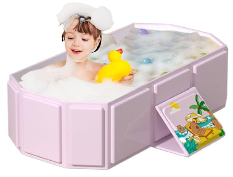 Klappbare Badewanne Für Kinder,Faltbare Baby Badewanne | Rutschfeste Liege- und Sitzfunktion Badeeimer für Reisen und Zuhause