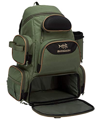 Bassdash Fishing Tackle Backpack Leichte Taktische Umhängetasche Soft Tackle Box mit schützender Regenhülle