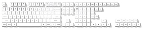 Keychron Tastenkappen Double-Shot KSA PBT Keycaps, Black on White Full Set