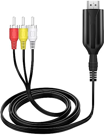 Convertitore da HDMI a , Adattatore da AV a HDMI Supporta 4K 30hz, Convertitore Video Composito da a HDMI per Proiettore TV Stick Monitor