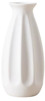 Vaso da fiori in ceramica bianca, opaco, decorativo, per matrimoni, cene, tavoli, ufficio, camera da letto