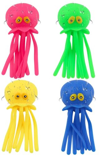 Wasserspielzeug Kinder, 4 Stück Oktopus Wasserbälle Badewannenspielzeug Wasserballons Poolspielzeuge Wiederverwendbare Wasserbomben Wasserspielzeug Badewann Spielzeug für Kinder (A)
