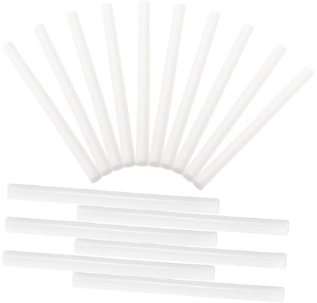 BUGUUYO 16 Pièces De Colle Thermofusible Colle Adhésive Colle De Paillis Tissu Bâtons De Colle De Couleur Coloré Chaud Chaleur Fondre Gros Bâtons De Colle Big Hot Glue Sticks Blanche