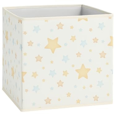 PRENDİ HOME Caja de almacenamiento plegable de 30 x 30 x 30 cm - Caja de juguetes colorida sin tapa para habitación infantil y uso versátil - Caja de tela abierta para juguetes, ropa y más (BK014)