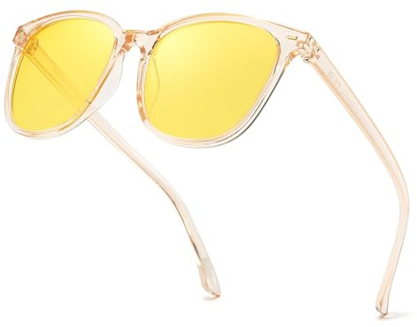 LVIOE Night Driving Glasses Womens Polarised Lenses, Anti-Glare Headlight Protection, Ensure Night Vision