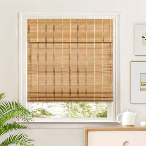 Window Blinds Roman Shades for Indoor Windows, Light Filtering Cordless Mini Blinds, Easy to Install Roman Curtains for Window,20 W x 64 H