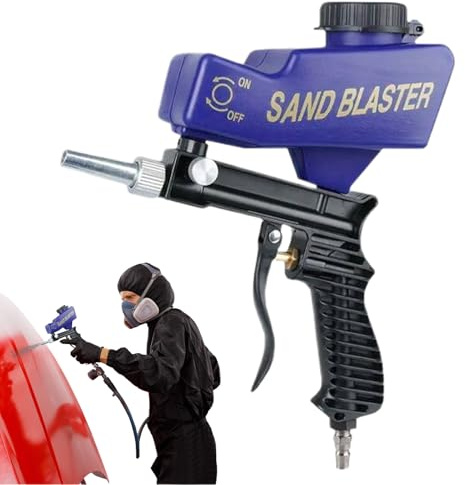 Sandblasting Machine – Portable Handheld Power Sander, Heavy Duty Rust Remover for Metal, Paint Restoration, Wood Polishing, Furniture Varnish Stripping, DIY Workshop Tools for Industrial Use
