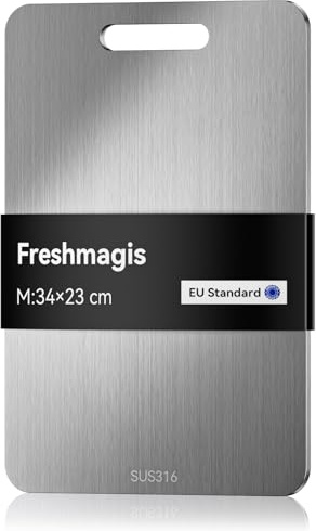 Titan Schneidebrett, Schneidebrett Edelstahl, Titanium Cutting Board, Stainless Steel Cutting Board (34 * 23cm)