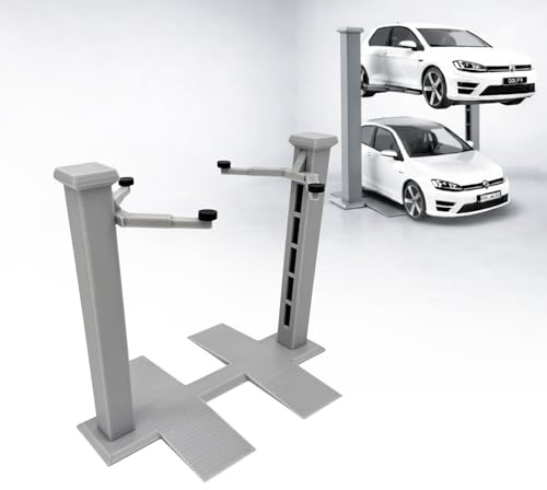 Ponte sollevatore per veicolo 1:18 come kit auto modellismo Diorama modello vetrina per scene auto personalizzate, collezioni di display e regalo per gli appassionati di automobili (grigio)