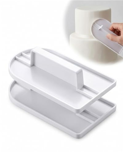 YIPFEN Alisador de Fondant 2 Piezas Blanco Plástico – Logra bordes perfectos y superficies lisas de fondant y cremas sin esfuerzo. Ideal para decoración de tartas DIY.