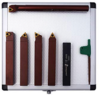 PAULIMOT Drehmeißel-Set mit Wendeplatten, 14 mm, inkl. Bohrstange Ø 12 mm