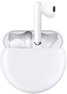 HUAWEI, FreeBuds 3, Auriculares inalámbricos con cancelación de Ruido Activa (Chip Kirin A1, Baja latencia, Conexión Bluetooth ultrarrápida, Altavoz de 14 mm, Carga inalámbrica), Color Blanco