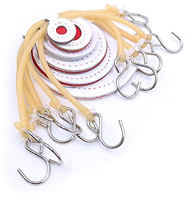 ANCLLO 6 Pezzi Assortiti Dimensioni 5 mm Spessore Tessuto Pad Fionda Bersaglio per la ripresa di Accessori da Caccia all'aperto