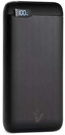 Vultech Power Bank VPB-P20BK 20000mAh USB-A/Type-C ricarica rapida Quick Charge 3.0 e Power Delivery 20W batteria portatile,3 porte di ricarica, LCD con percentuale residua per iPhone, Samsung, Xiaomi
