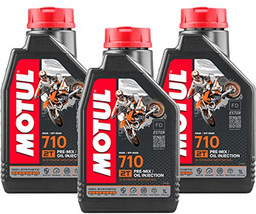 3 LITRI LT OLIO 710 2T TEMPI PER MOTO SCOOTER 104034 - Olio motore 2T 710-100% estere sintetico - 3 L