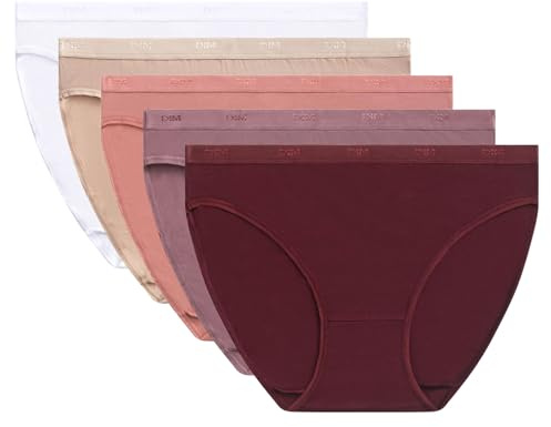 DIM Lote De 5 Slips Algodón x5, Bragas para Mujer, Multicolor, S