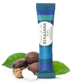 Ben & Anna - Vegane Lippenpflege für trockene Lippen mit ohne Geschmack - Nachhaltig verpackt - Zertifizierte Naturkosmetik - Ohne Plastikverpackung - 1er Pack (6g, Neutral Pure)