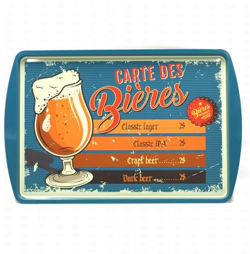 Plateau de Service Carte des Bières - 38 x 24 cm