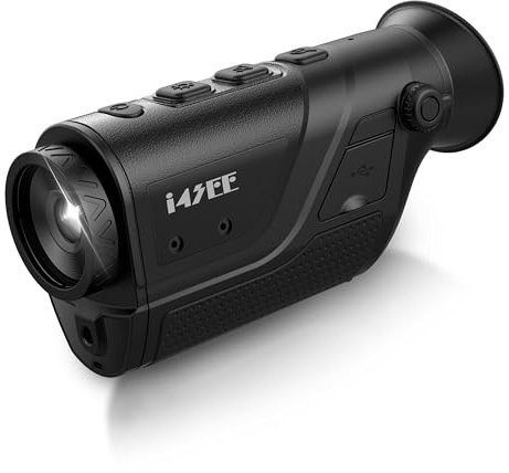 i4SEE M10-256 Thermal Imaging Monocular for Hunting, 10mm Focal Lens 256x192(50Hz) Infrared Night Vision Telescope with Long Battery Life Up to 12 Hours, Thermal Scopes for Outdoor Night Vision