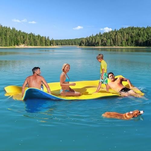 CTSC Estera Flotante de Agua, 305 x 150 cm Estera Flotante de Agua, Estera de Agua, resistente a roturas de 3 capas de espuma XPE, UN gran compañero para paseos en bote y diversión en la piscina