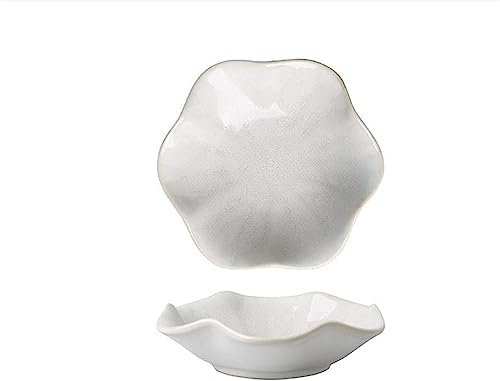 WOTZOV Assiettes en céramique. Plats en Porcelaine émaillée. Assiettes à Fondue. Vaisselle en céramique.