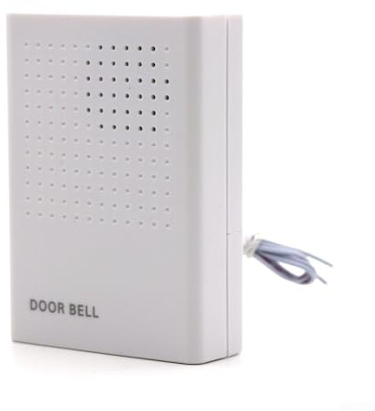 Honseadek Make Timbre con cable para puerta, sistema de control de acceso, resistente al fuego, para casa, oficina, tienda, centro comercial, 12 V (versión con batería)