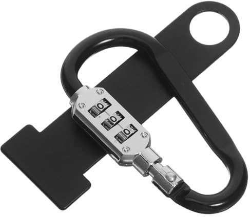 ARTSEWPLY Lucchetto per Casco Cinturino Antifurto in Metallo Supporto Anello a D Resistente alle Intemperie Compatibile con Veicoli a Due Ruote e Scooter Installazione Rapida e