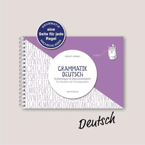Grammatik - Deutsch (Grammatikfolder): Erklärungen & Übersichtstafeln (Nachschlagewerk: jede Regel auf einer Seite)