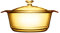 Visions 1.6 Litre Pyroceram Flair Cookpot with Glass Cover, Brown