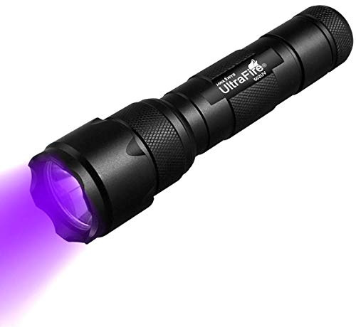 ULTRAFIRE ALLESM Black Light UV Flashlight, Super Power UV 395-405 nm LED WF-502B Blacklight Flashlights for Leak Detector, Pet Urine Stain, Bed Bug (Not Included Batteries)
