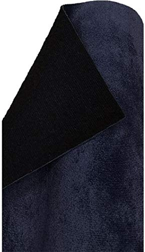 A-Express enkel mjuk plysch sammet tyg klädsel klädtillverkning gardin persienn kudde velour material – marinblå 1 meter 100 cm x 145 cm