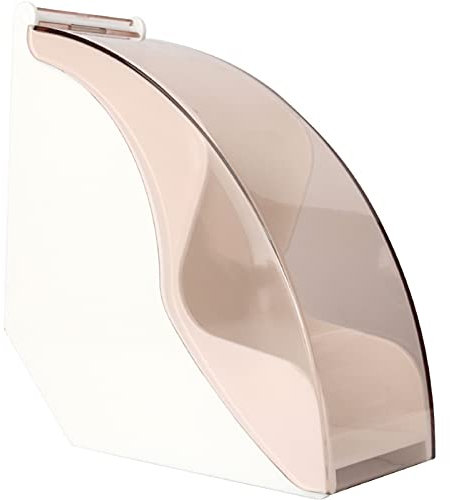 HOMEE Coffee Filter Holder, Coffee Filter Box with Dustproof Cover, Filter Paper Holder for Coffee Shop, Home, Storage Capacity of 100 pcs Paper Filters (White)