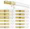 YIXISI 12 PCS 6/8/10/12 mm 2-Way Brass Fuel Hose Connector with 24 PCS Hose Clamps, for Air, Water, Gas, Oil