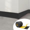 Plinthe souple autocollante en PVC 50 x 20 mm 12 m - Barre de finition murale pour cuisine et salle de bain - Noir