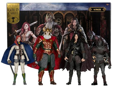 McFarlane Toys - The Lord of Rings: The War of the Rohirrim 4in Action Figure Gold Label 4 Pack