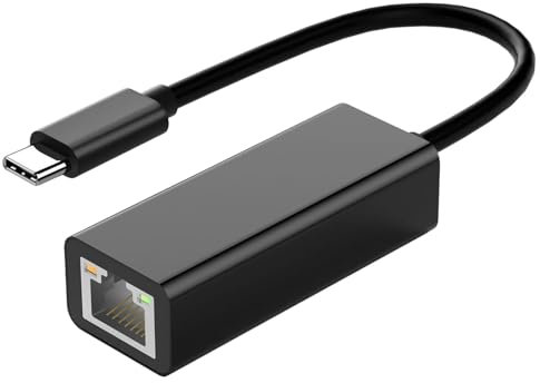 Adaptador de red USB Type C, adaptador de Ethernet para USB C, USB C Ethernet Connector, USB Computer Network Adapter, Tipo C Ethernet Adapter, Fast Ethernet Network Adapter, Adaptador USB C a LAN