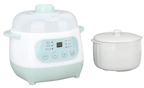 Mijoteuse, Cuiseur à Vapeur électrique pour Ragoût Lent avec Pot à Soupe, Cuiseur à Riz Portable pour Restaurant de Cuisine à Domicile (Prise UE 220V)