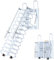 Scale accesso sottotetto a parete, 12 gradini Scala Retrattile per Soffitta, Sistema di discesa per soffitta, Scale pieghevoli in metallo per soffitta, per soffitte, garage, tetti (White, 12 gradini)