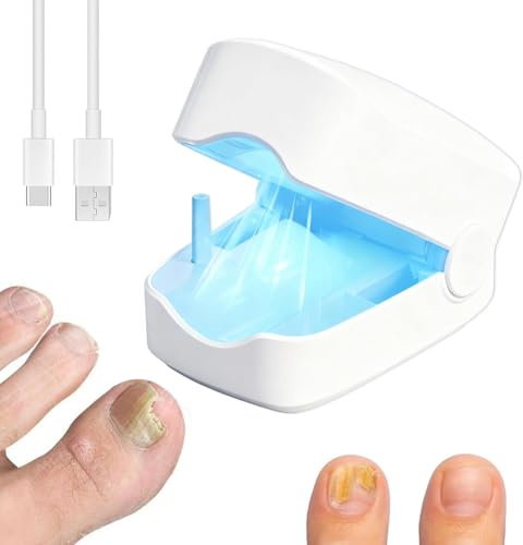 Appareil de soin de mycoses des ongles,Améliorer les Ongles Abîmés, pour Mycose Ongles des Pieds Nettoyage, Sessions de 7 Minutes Pour des Ongles Sains, soin à la maison-Blanc