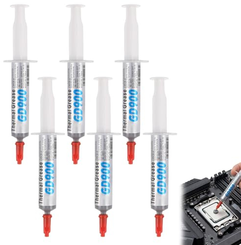 7 G*6 Tubi Pasta Termica,Ad Alte Prestazioni Thermal Paste,Pasta Termoconduttiva,Adatto A Tutti I Processori (Cpu,Gpu – Pc,Ps4),Conducibilità Termica Eccezionalmente Elevata