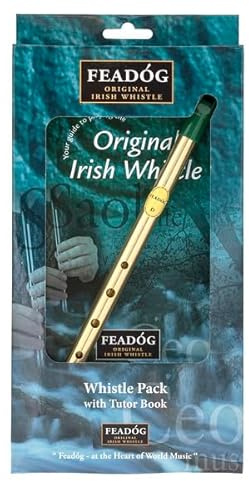 Feadóg Irish Tin Whistle in Key of D for Beginners | Learn to Play Traditional Celtic Music with Tutor Book, CD and Fingering Chart | Irish Folk Songs Lesson Pack for Students and Teachers