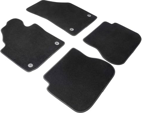 WALSER Premium Auto Teppiche für VW Caddy III 03/2004-05/2015, VW Caddy IV 05/2015-Heute, 2 Schiebetüren, 100% passgenaue Auto Fußmatten Made in Europe, Fußmatte Auto, Autoteppich Auto